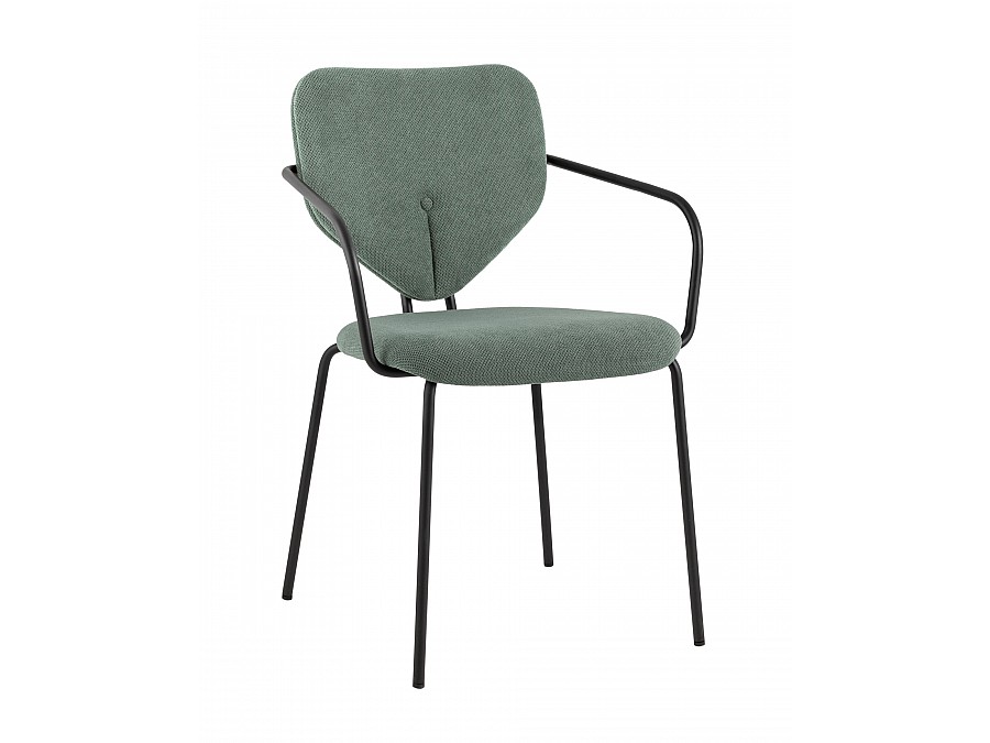 Стул обеденный Masey с подлокотниками зеленый