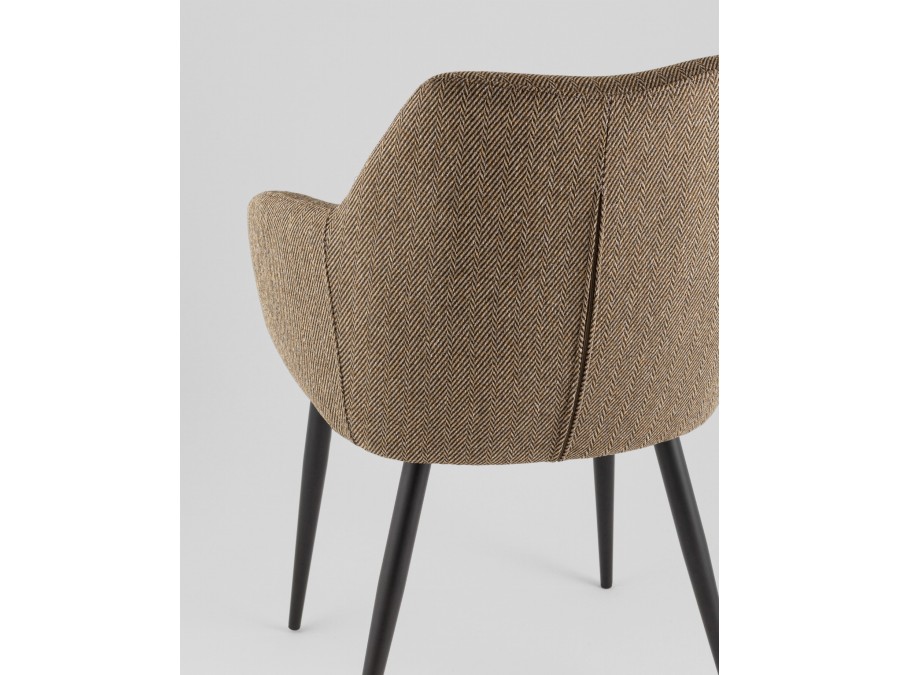 Стул обеденный Katys оливково-бежевый елочка