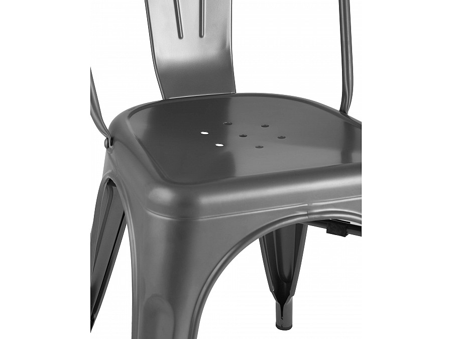 Стул TOLIX серебристый матовый
