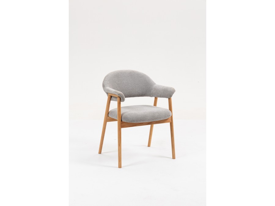 Стул обеденный Tavu с деревянными ножками серый 2 шт.