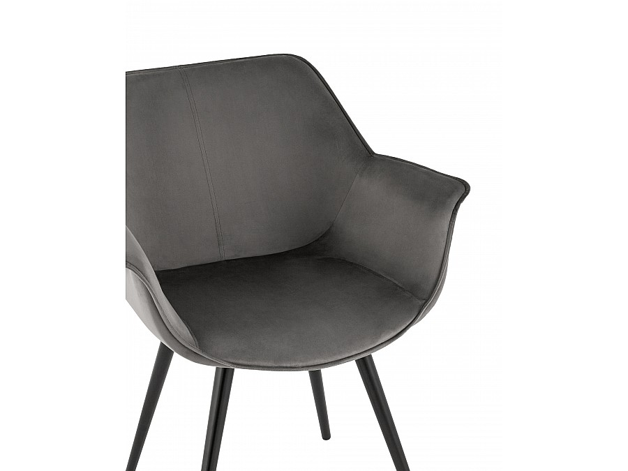Стул Мэйсон велюр темно-серый
