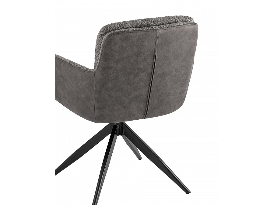 Стул обеденный Waldo серый с серой экокожей