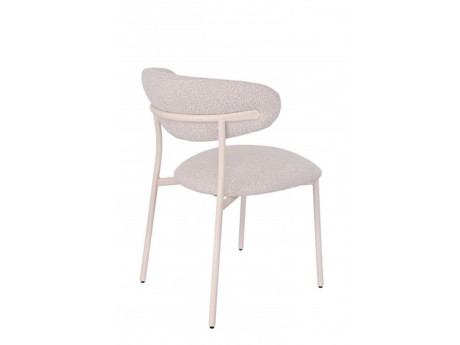 Стул обеденный Ayla серый белые ножки 2 шт.