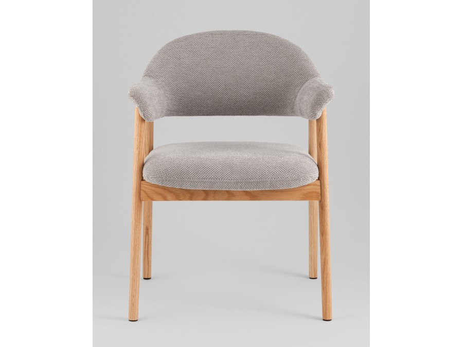 Стул обеденный Tavu с деревянными ножками серый