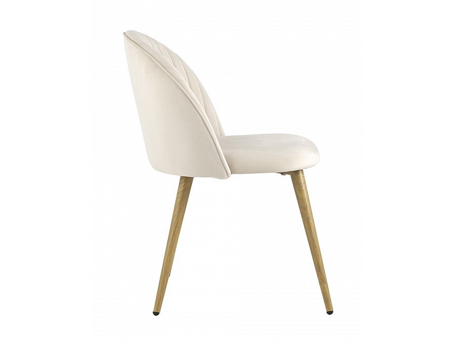 Стул Лион Страйпс велюр кремовый