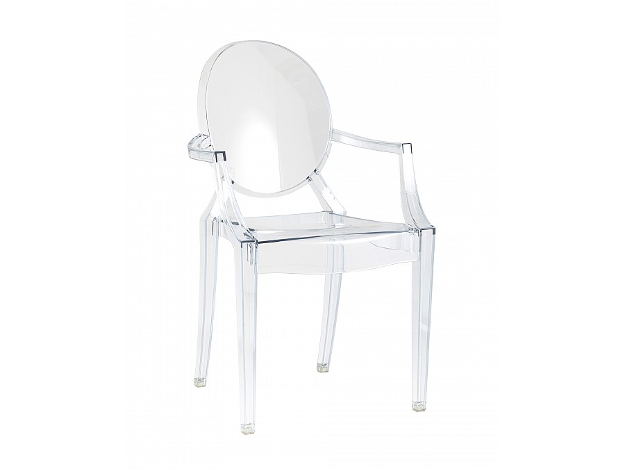 Стул Victoria Ghost с подлокотниками прозрачный