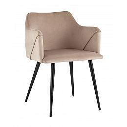 Стул с подлокотниками Джоэл велюр бежевый