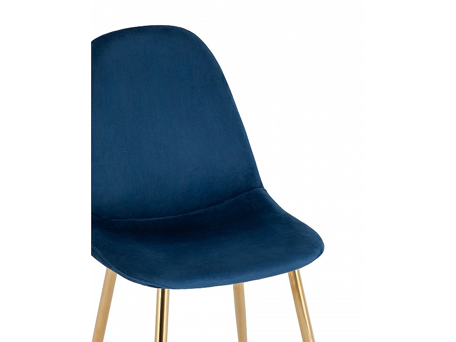 Стул Валенсия SN велюр темно-синий золотые ножки