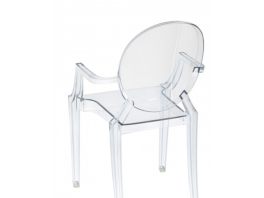 Стул Victoria Ghost с подлокотниками прозрачный