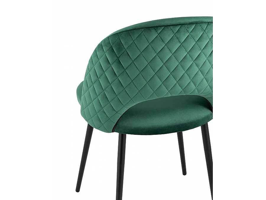 Стул Меган NEW велюр с ромбами зелёный