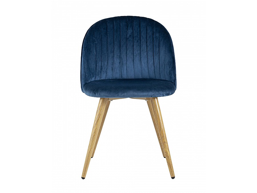 Стул Лион Страйпс велюр голубой