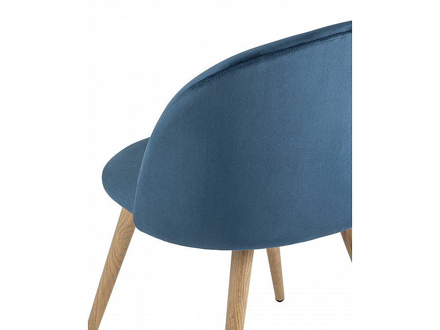 Стул Лион велюр голубой