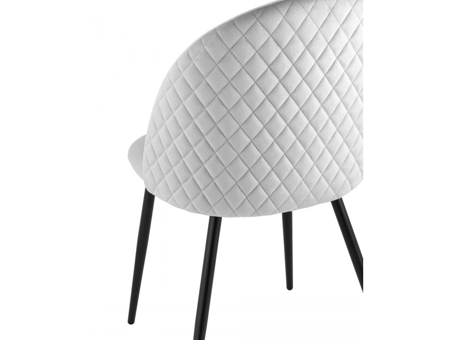 Стул Lilly велюр серебристый