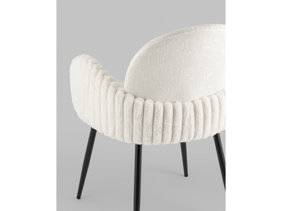 Стул обеденный Wave Stripes букле белый