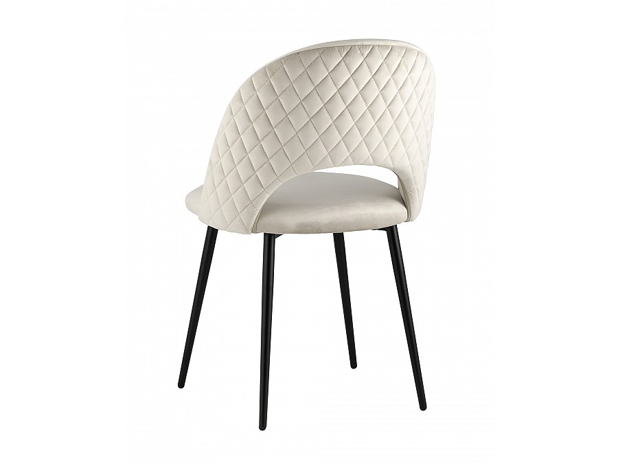 Стул Меган NEW велюр с ромбами бежевый