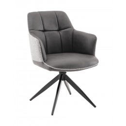 Стул обеденный Naya серый экокожа букле