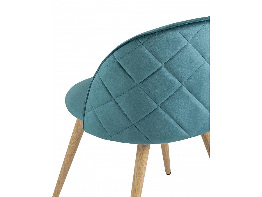 Стул Лион велюр с ромбами аквамарин