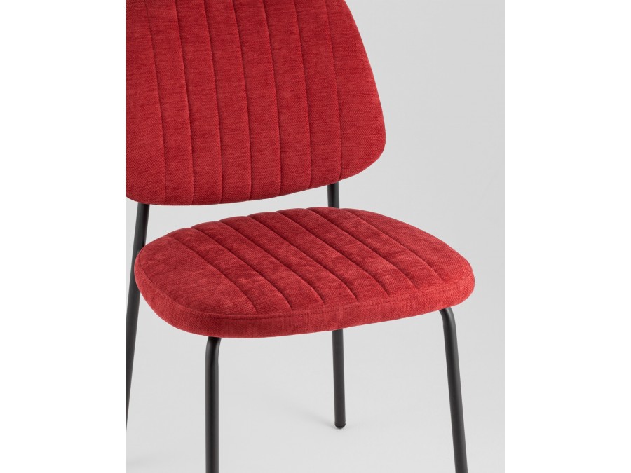 Стул обеденный Patrys бордовый шенилл