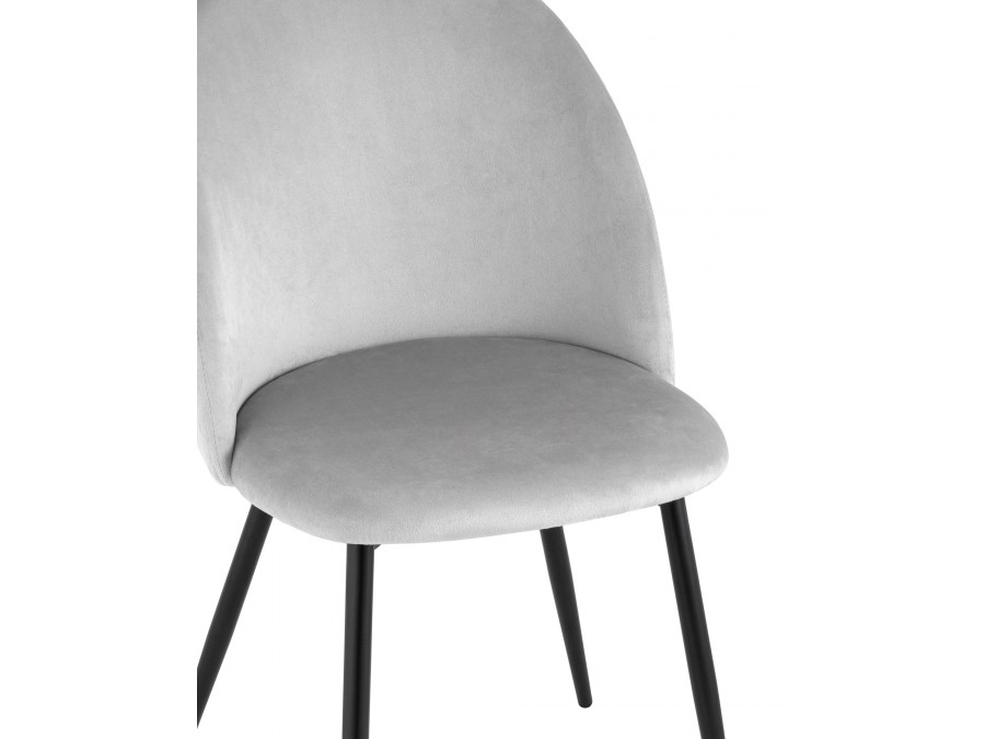Стул Lilly велюр серебристый