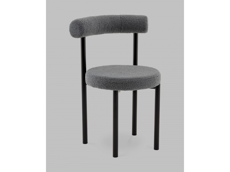 Стул обеденный Флорео букле темно-серый