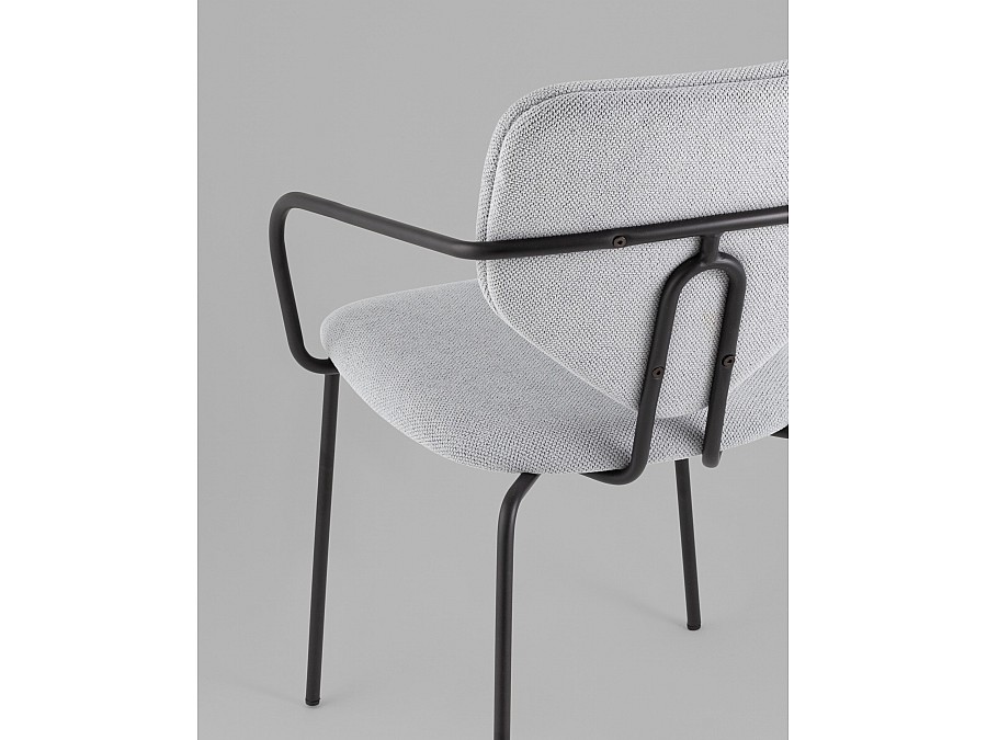 Стул обеденный Masey с подлокотниками серый