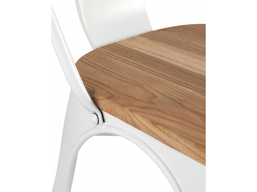 Стул TOLIX WOOD белый глянцевый