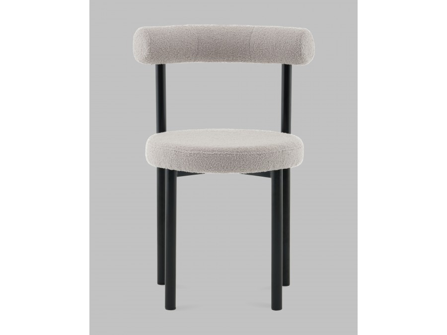 Стул обеденный Флорео букле светло-серый