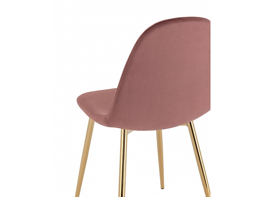 Стул Валенсия SN велюр пыльно-розовый золотые ножки
