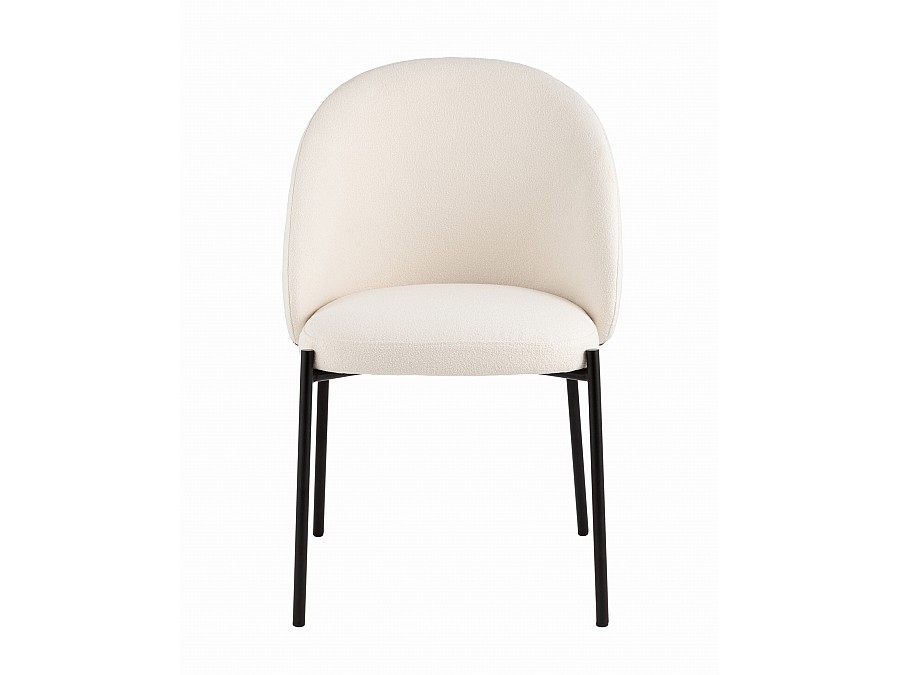 Стул обеденный Adelinde бежевый с коричневой экокожей