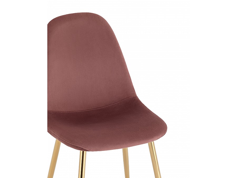 Стул Валенсия SN велюр пыльно-розовый золотые ножки