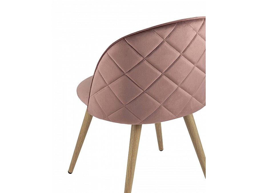 Стул Лион велюр с ромбами розовый