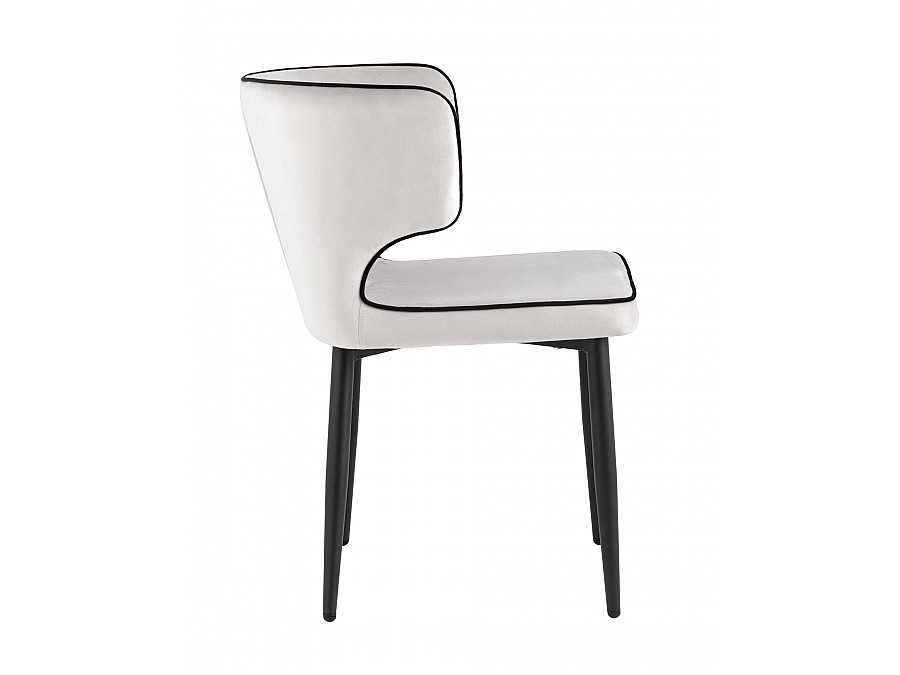 Стул Матео с кантом велюр светло-серый