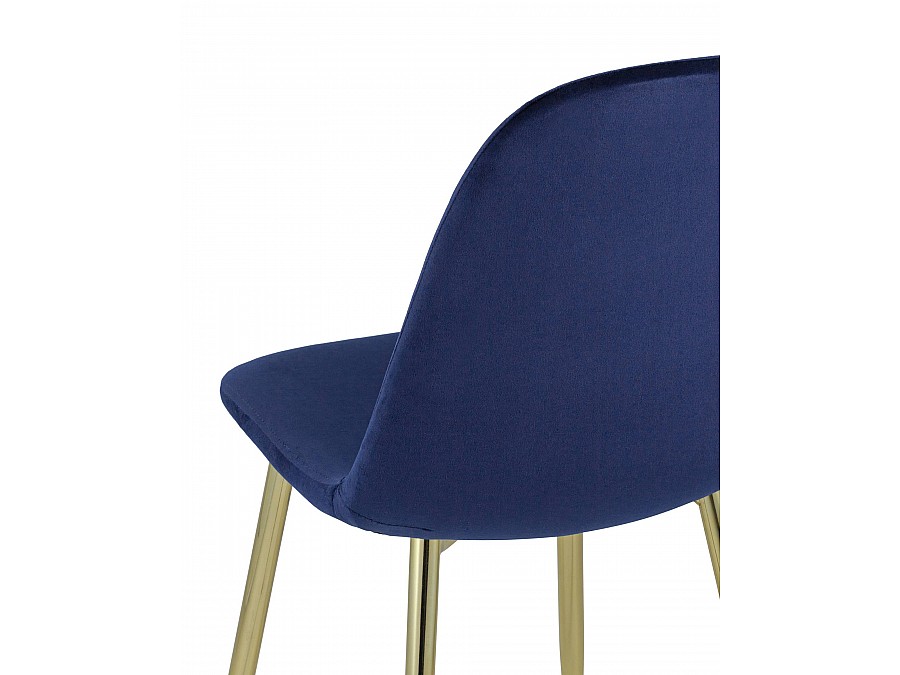 Стул Валенсия велюр синий золотые ножки