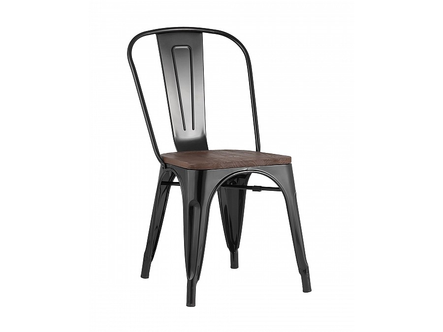 Стул TOLIX WOOD черный глянцевый