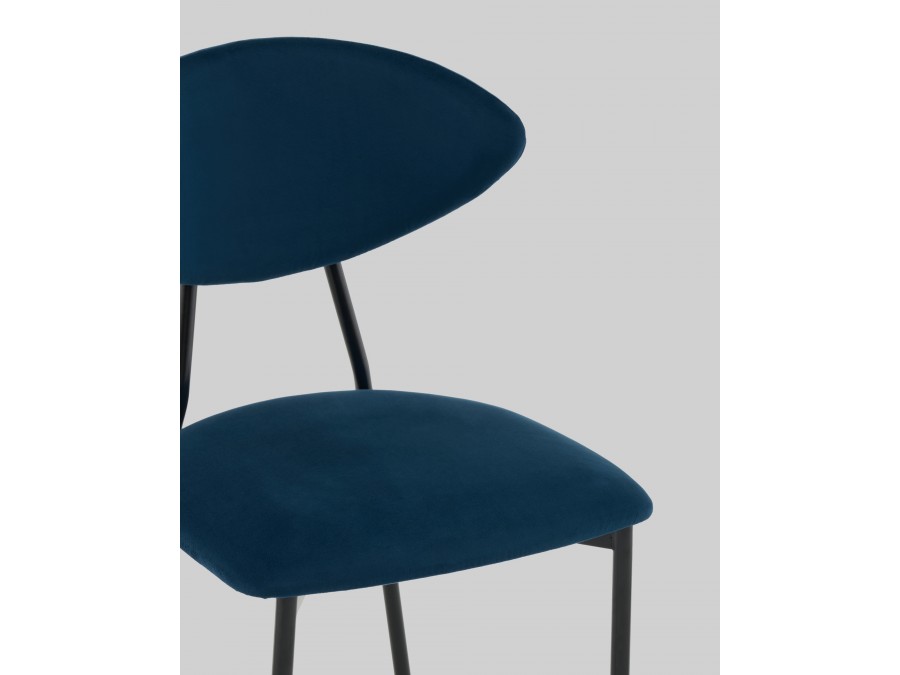 Стул обеденный Квинси велюр синий