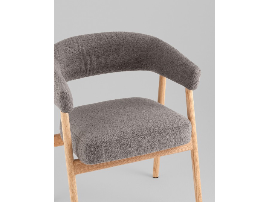 Стул обеденный Zubo с деревянными ножками темно-серый