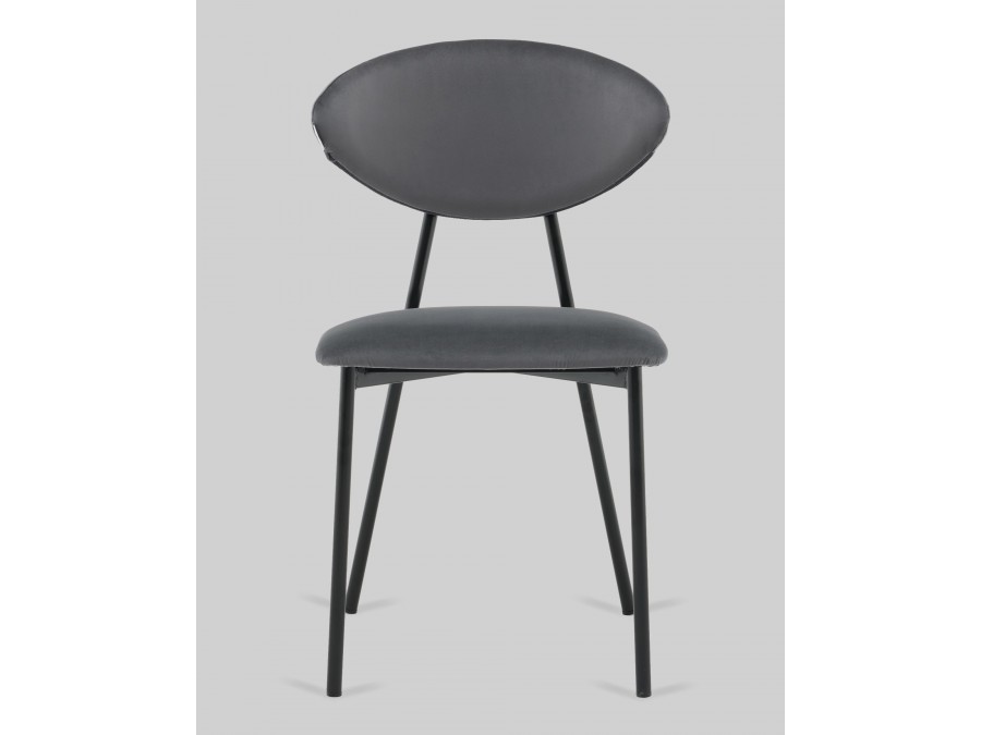 Стул обеденный Квинси велюр темно-серый