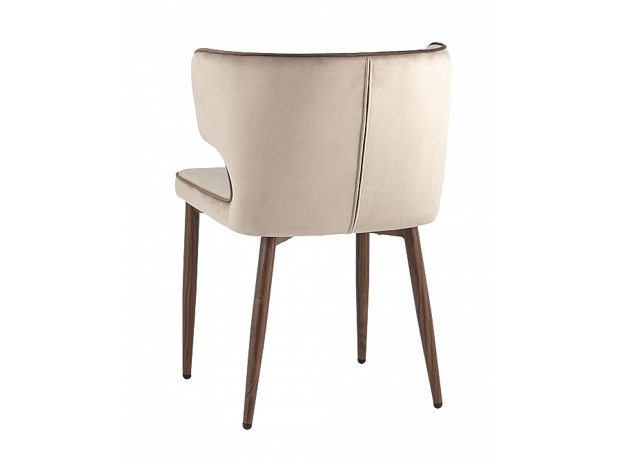 Стул Матео с кантом велюр шампань ножки дерево