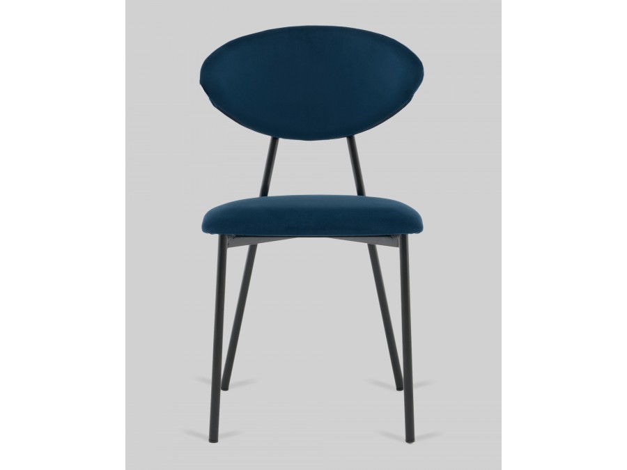 Стул обеденный Квинси велюр синий