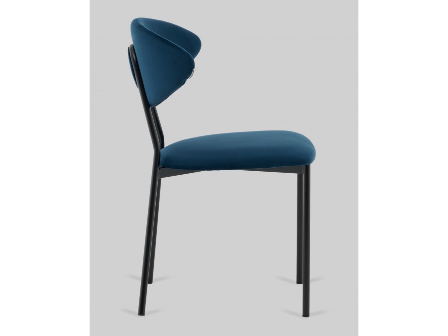 Стул обеденный Квинси велюр синий