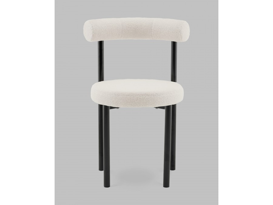 Стул обеденный Флорео букле молочный