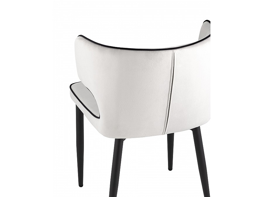 Стул Матео с кантом велюр светло-серый