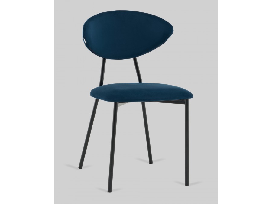 Стул обеденный Квинси велюр синий