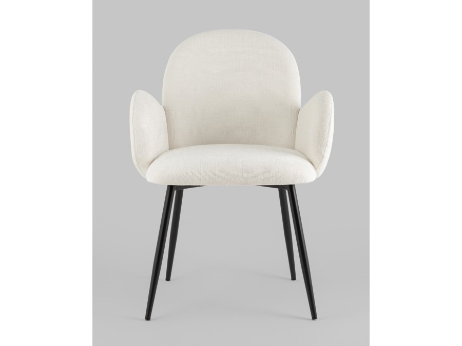 Стул обеденный Wave букле белый