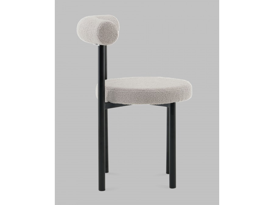 Стул обеденный Флорео букле светло-серый