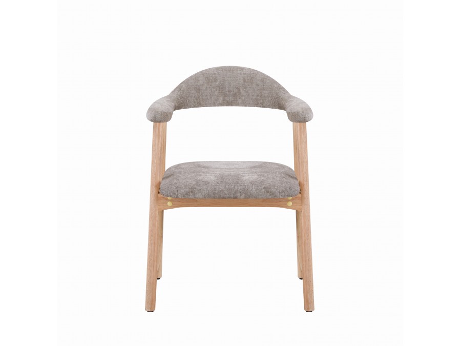 Стул обеденный Shredo серый шенилл светлое дерево 2 шт.