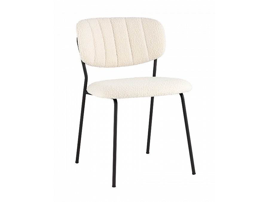 Стул Кэрол без подлокотников букле белый