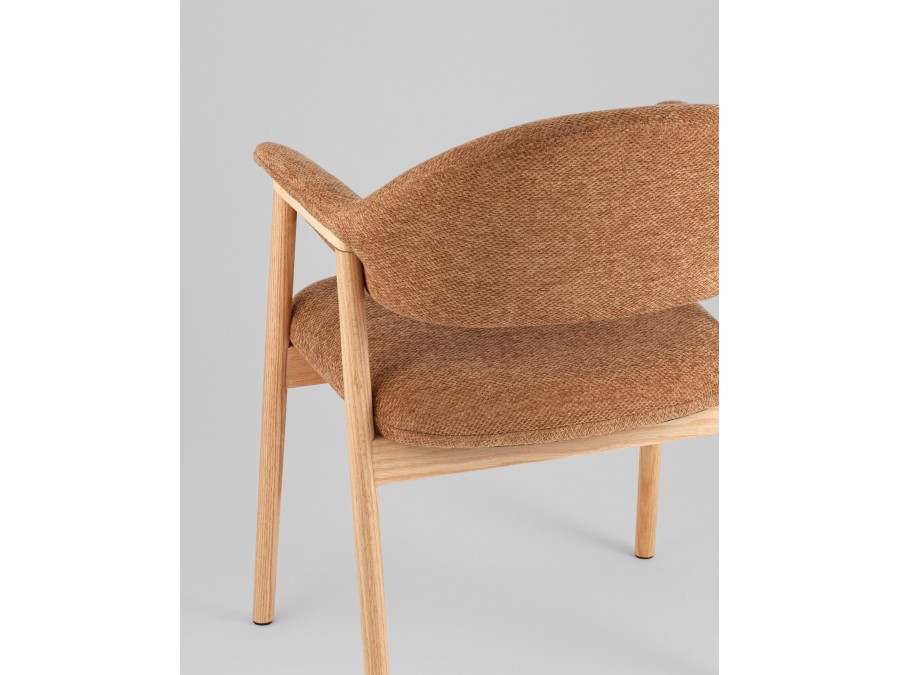 Стул обеденный Tavu с деревянными ножками терракотовый