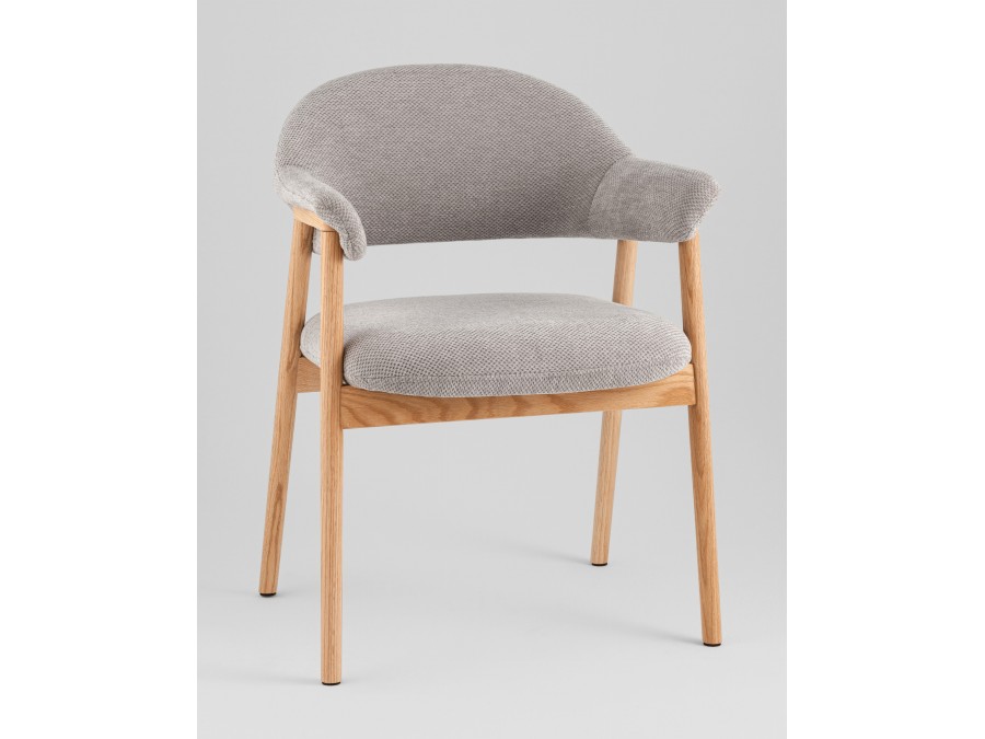 Стул обеденный Tavu с деревянными ножками серый