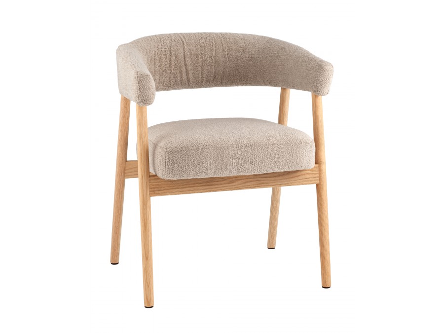 Стул обеденный Zubo с деревянными ножками бежевый